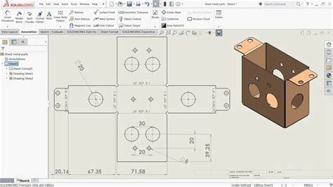 making a sheet metal box solidworks|solidworks sheet metal drawing pdf.